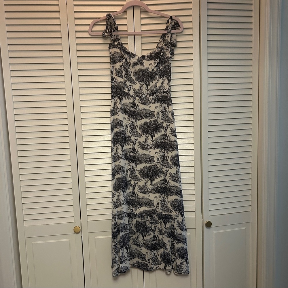 REFORMATION Tie Strap Midi Dress